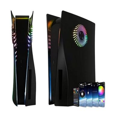 Imagem de Placa frontal PS5 Disc Edition Formless Empire Black LED Skin - Formle