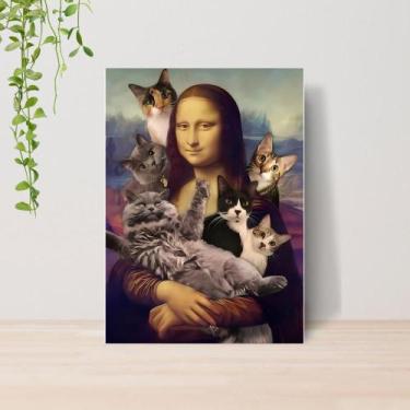 Imagem de Quadro Artes Clássicas Engraçadas Monalisa A4  Placa MDF 11 - Lomi Art