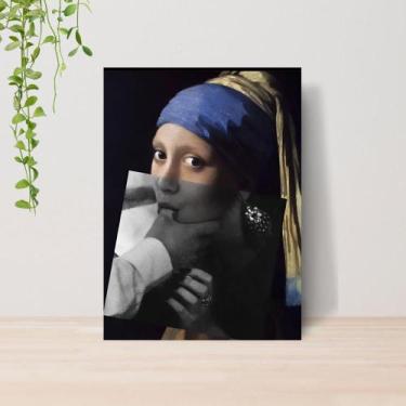 Imagem de Quadro Artes Clássicas Engraçadas Monalisa A4  Placa MDF 16 - Lomi Art