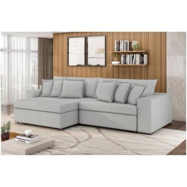 Imagem de Sofá 4 Lugares Retrátil Reclinável Bouclé Mediterrâneo Parma Flexforma