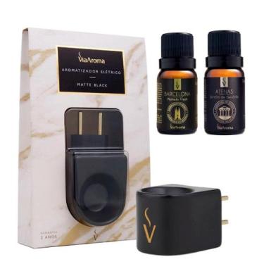 Imagem de Difusor Aromatizador Elétrico Porcelana Via Aroma com Essencia Atenas 