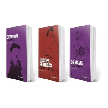 Imagem de Kit Germinal &amp; Ilusões Perdidas &amp; Os Maias Émile Zola; Honoré de Balzac; Eça de Queirós Saraiva de Bolso Capa Comum