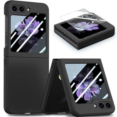 Imagem de Capa para Samsung Z Flip 5 com vidro temperado completo de 360 graus ultrafino para PC para Samsung Galaxy Z Fold 3 4 5 Flip 5 5G, preta, para Samsung Z Fold 5