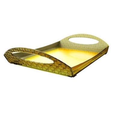 Imagem de Bandeja Café da Manhã Translúcida com Alças - Último Detalhe, Amarelo