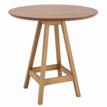 Imagem de Mesa Bistrô Redonda Amores Nacional Móveis 80cm (larg) Base e Tampo em