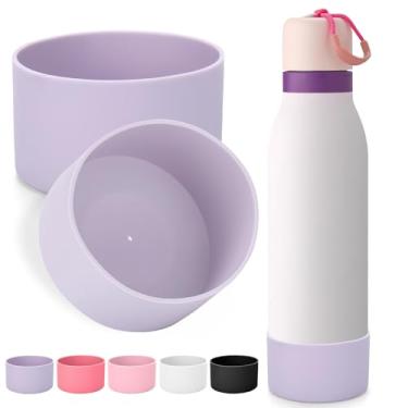 Imagem de Mity rain 2 peças de bota de silicone para garrafa de água Owala FreeSip Twit, antiderrapante, redução de ruído, evita arranhões (510 g roxo)