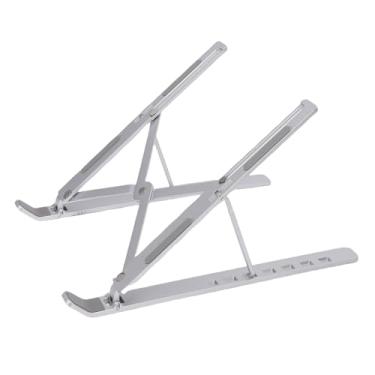 Imagem de Cryfokt Suporte para Laptop de Mesa de Alumínio Robusto e Estável, Riser Ergonômico para Laptop para OS X Air Pro 15,6 Polegadas, Suporte Portátil para Trabalho e Viagens