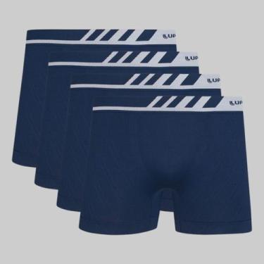 Imagem de Kit 4 Cuecas Lupo Boxer Microfibra Sem Costura 00671, Azul marinho, G