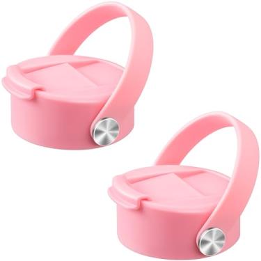 Imagem de Soledea Tampa flip para Hydro Flask boca larga 32 1,134 g com alça flexível, tampa de café de substituição para Hydro Flask, Simple Modern, ThermoFlask e mais garrafas de água de 350 ml - rosa claro