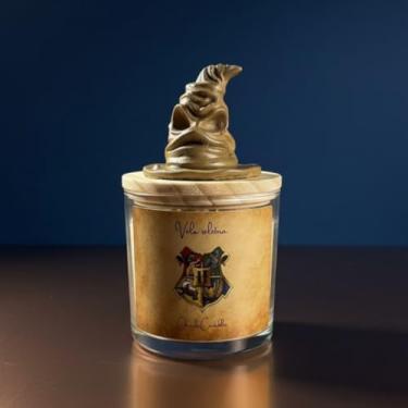 Imagem de Vela aromática Corvinal – Coleção Harry Potter - 180g - Aroma de livro antigo | Acompanha Mini Vela