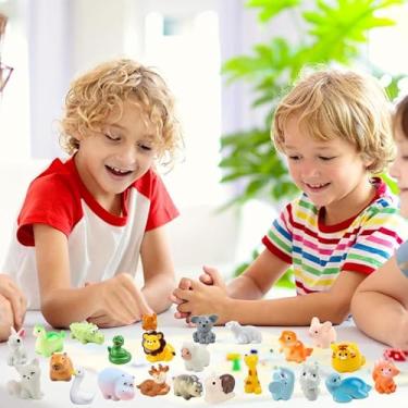 Imagem de 24 peças de mini bonecos de animais de resina, 24 estilos, minúsculo, miniatura, para micro jardim de fadas, acessórios de paisagem, decoração de casa de bonecas, artesanato