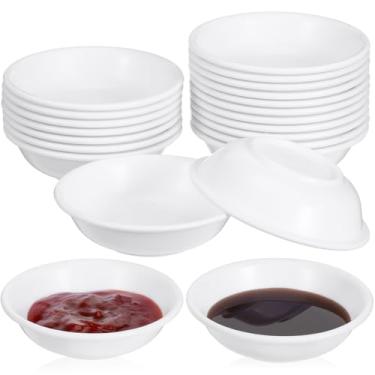 Imagem de Homoyoyo 20 peças mini tigelas de molho de plástico para imersão, prato pequeno para aperitivo, prato de churrasco, utensílios de mesa de cozinha