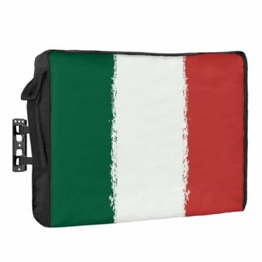 Imagem de Capa de TV externa com bandeira mexicana, à prova d'água, à prova de intempéries, para tela plana externa de 76 a 81 cm, protetor protetor de TV 76 cm L x 48 cm A x 11 cm P