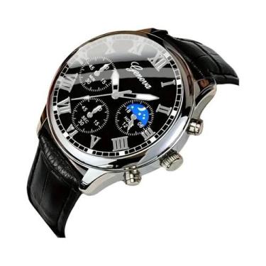 Imagem de Relógio Casual Masculino De Quartzo Com Pulseira De Couro PU Para Uso 