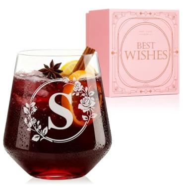 Imagem de SIPBYSOP Taça De Vinho Personalizada Sem Haste, Taças Com Monogramas Gravados Personalizados, Presentes Para Mulheres, Presente Dia Das Mães Filha, Avó, Esposa, Irmã, Amiga