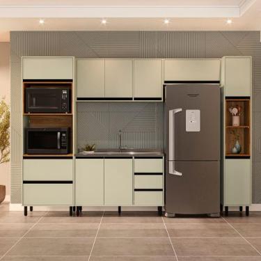 Imagem de Cozinha Modulada 5 Peças sem Pia Koya Politorno, Verde