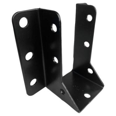 Imagem de 4 Peças Suporte Viga Barrote Parede Pergolado 5x10 cm Aço Reforçado Es