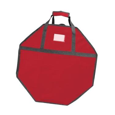 Imagem de KiBcsLic Bolsa de armazenamento para guirlanda de Natal, estojo de transporte com alça de transporte, zíper duplo decorativo, grande organizador de