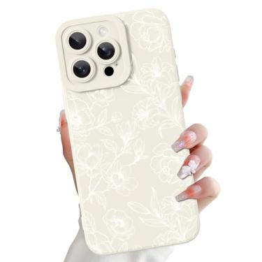 Imagem de OOK Capa compatível com iPhone 15 Pro Max de 6,7 polegadas, estampa fofa de flores florais de silicone, capa de telefone macia e fina com proteção para câmera para meninas e mulheres - Gardênias