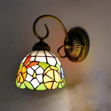 Imagem de Luminária de parede retrô americana colorida com LED, luxuosa e criativa, para sala de estar, restaurante, quarto, escritório, casa de campo, hotel, café, bar, corredor e escada (Estilo 19)