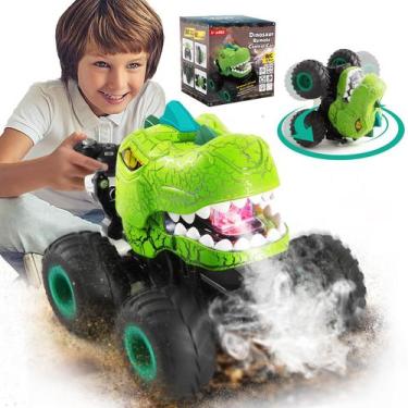Imagem de Brinquedos Monster Truck com spray e luz, carro de controle remoto de 