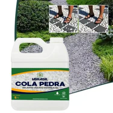 Imagem de Cola Pedra Fixador Selante Para Jardim 5 Litros 13 a 35m2 - VBrasil
