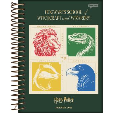 Imagem de Agenda 2026 Jandaia Espiral Harry Potter 13,3x17,8cm 352 Páginas Sortido