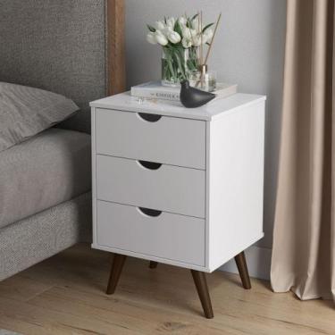 Imagem de Mesa de Cabeceira 3 Gavetas Geveterio Grecia Plus Mix - MOVEIS BARBOZA