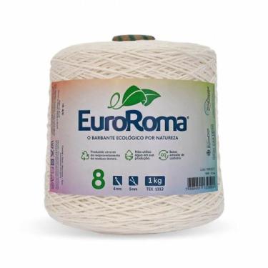 Imagem de Barbante EuroRoma Cru 1 kilo - Fio Sustentável para Crochê, Tricô, Tap