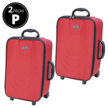 Imagem de Kit 2 Malas de Viagem Pequena de bordo Village, P, Vermelho