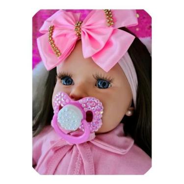 Imagem de Boneca Bebe Reborn Morena + Enxoval 19 Itens Menina Barata Lol - Carin