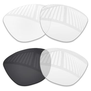 Imagem de MYCOURAG Lentes de reposição de proteção UV para óculos de sol RayBan Meta Skyler RW4010 52 mm - HD transparente + fotocromático transparente não polarizado