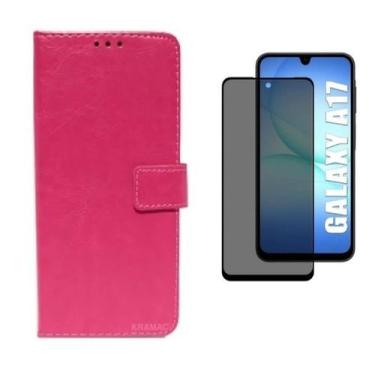 Imagem de Capa Capinha Case Carteira Flip Couro + Pelicula Privacidade Samsung G