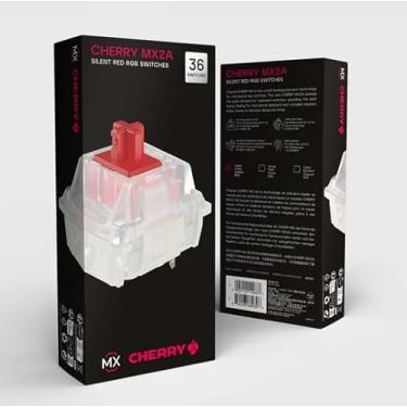 Imagem de Cherry Kit de interruptor MX RGB | Interruptores de teclado mecânico de 23 ou 36 peças | DIY, teclado Hot Swap ou Gaming | MX2A Silent Red