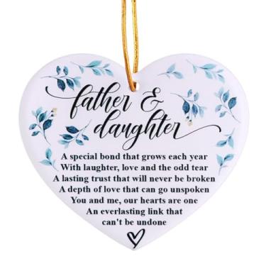 Imagem de Enfeite de Natal para pai e filha, presente de aniversário de aposentadoria para homens, pai, eu te amo, pai, presente de filha, enfeites de árvore de Natal para papai, presente de dia dos namorados