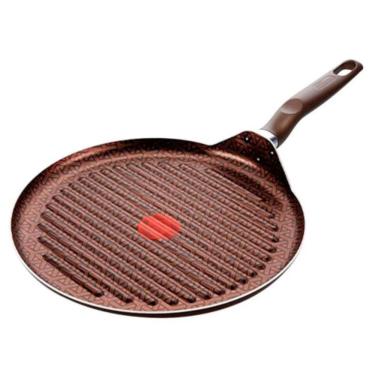Imagem de Grill Alumínio 30cm Rochedo Antiaderente Resist 5X Redondo Expert