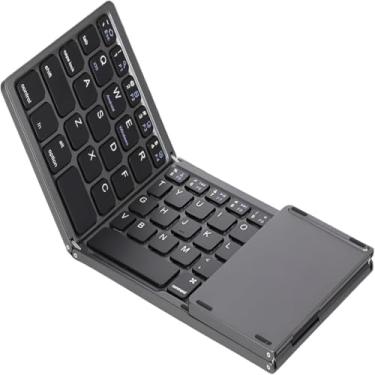 Imagem de Mini teclado bluetooth B033, dobrável, sem fio, com touchpad, para windows, android, ios, tablet, ipad, telefone