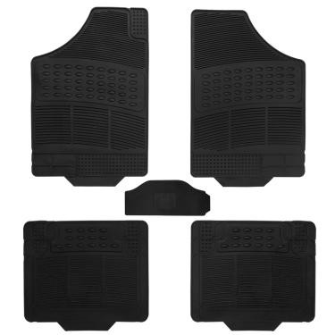 Imagem de Jogo Tapete Borracha Automotivo Modelo A Tunel Universal Preto