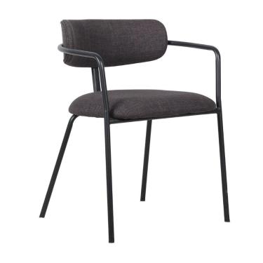 Imagem de Cadeira Girona Base Preta - Tecido Grafite