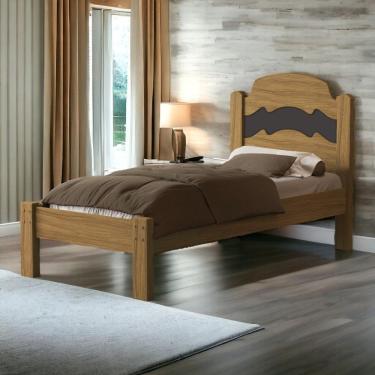 Imagem de Cama íris Solteiro Freijó E Grafite Cambel