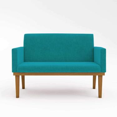 Imagem de Namoradeira Base Reforçada Sala Elegante azul Turquesa