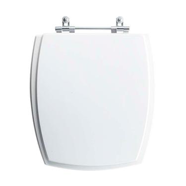 Imagem de Assento Sanitário Tampa De Vaso Branco Mdf Laqueado Anturius Para Bacia Luzarte