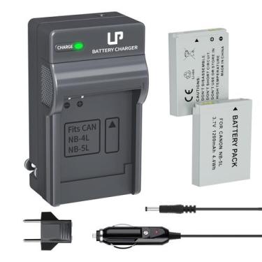 Imagem de Conjunto de bateria e carregador LP NB-5L para Canon PowerShot