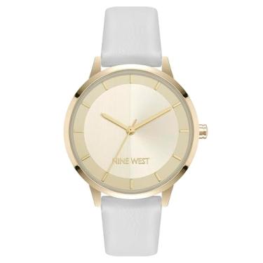 Imagem de Nine West Relógio feminino com pulseira, NW/3142, Branco