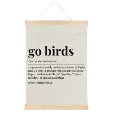 Imagem de ATBWGT Go Birds Decoração de parede de futebol americano, decoração de futebol roma para meninos, presentes para fãs de esportes, decoração de pôster para meninos, quarto, dormitório, apartamento