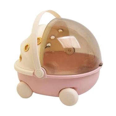 Imagem de Bothyi Gaiola de Viagem para Pássaros com Aquecedor, Gaiola Pequena E Confortável com Aquecimento USB, Gaiola Portátil para Agapornis, Canários, Periquitos E, Rosa