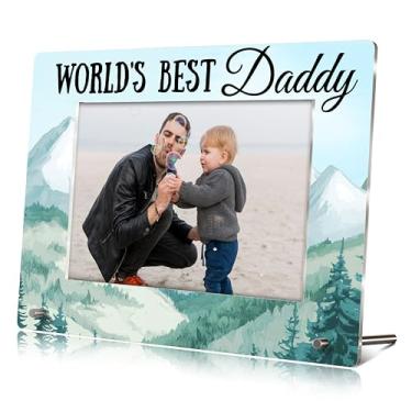 Imagem de Porta-retrato para papai, presentes para o Dia dos Pais, World's Best Daddy Moldura acrílica para fotos para pai, melhor pai de todos os tempos, presente para aniversário, Natal, Ação de Graças