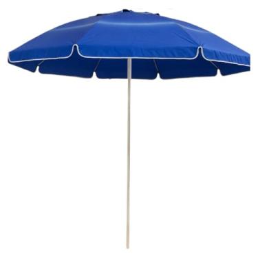 Imagem de Guarda Sol De Praia Gigante Piscina E Pesca Camping Verão 2025 Ombrelone Articulado Grande Sombrinha De Praia Sombreiro(Azul 2,40M)