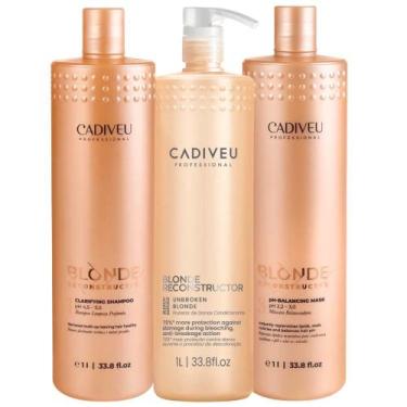 Imagem de Kit 3 produtos Cadiveu Blonde Reconstructor Sha Cond Mask