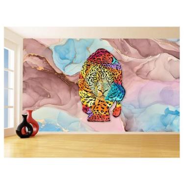 Imagem de Papel De Parede 3D Animais Pop Art Onça Pintada 3,5M Pxa76 - Você Deco